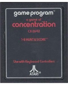 Concentration-Kale Cassette (Atari 2600) Gebruikt