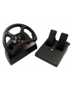 MadCatz Dual Force Racing Wheel-Zwart (PlayStation 1) Nieuw