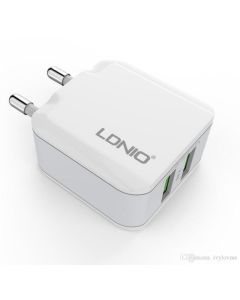 Ldnio Dual USB Charger 2.4A-Wit Incl. Type C Kabel (Diversen) Nieuw