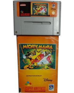 Mickey Mania-Kale Cassette Incl. Handleiding (SNES) Gebruikt