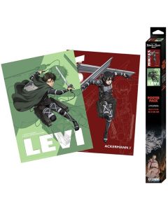 ABYstyle Attack on Titan Mini Poster Pack-Levi & Mikasa (Diversen) Nieuw