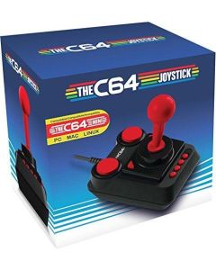 The C64 Micro Switch Joystick-Zwart / Rood (Commodore 64) Gebruikt