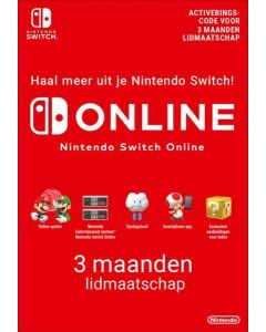 Nintendo Switch Online-3 Maanden Lidmaatschap (NSW) Nieuw