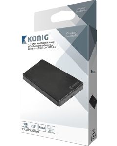 Konig HDD Behuizing 2.5 Inch Sata USB 3.0-Zwart (PC) Nieuw