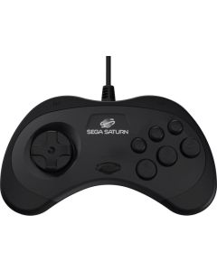 Retro-Bit SEGA Saturn Wired 8 Button Arcade Pad-Zwart (Sega Saturn) Nieuw