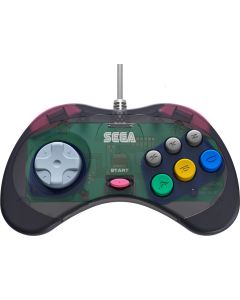 Retro-Bit SEGA Saturn Wired 8 Button Arcade Pad-Slate Grey (Sega Saturn) Nieuw