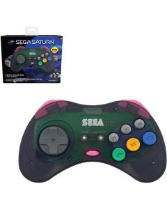 Retro-Bit SEGA Saturn Wireless Arcade Pad-Transparant Zwart (Diversen) Nieuw