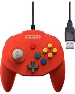 Retro-Bit Tribute 64 USB Controller-Red (Diversen) Nieuw