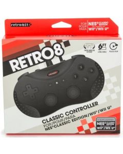 Retro-Bit Retro 8 Classic Controller-Zwart (Diversen) Nieuw