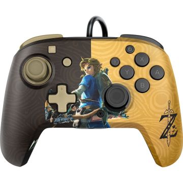 PDP Nintendo Switch Faceoff Deluxe+ Audio Wired Controller-Link (Breath of the Wild) (Switch) Gebruikt