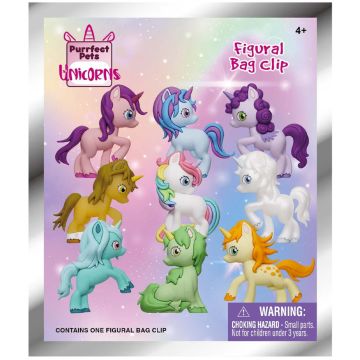 Monogram Int. Purrfect Pets Unicorns 3D Foam Figure Bag Clip Blinde Verpakking-Series 1 (Diversen) Nieuw