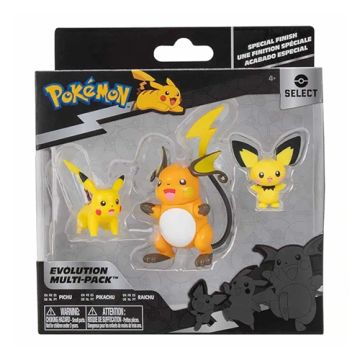 Jazwares Pokémon Select Figure 3-Pack-Pichu / Pikachu / Raichu (Diversen) Nieuw