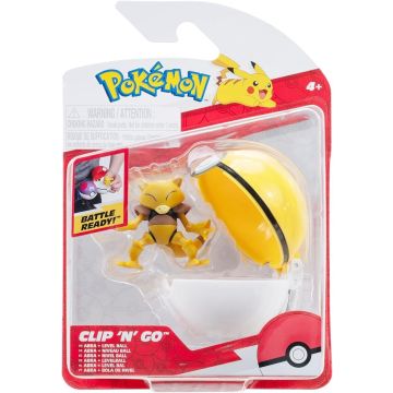 Jazwares Pokémon Clip 'N' Go Figure Pack-Abra + Level Ball (Diversen) Nieuw