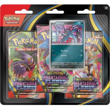 Pokémon TCG Mega Evolution Phantasmal Flames-3 Booster Blister (Diversen) Nieuw