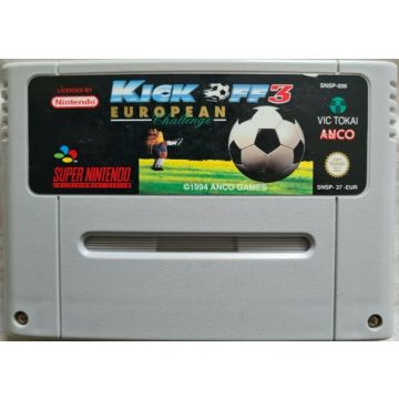Kick Off 3 European Challenge-Kale Cassette (SNES) Gebruikt