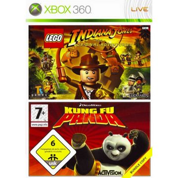 LEGO Indiana Jones en Kung Fu Panda-Standaard (Xbox 360) Gebruikt