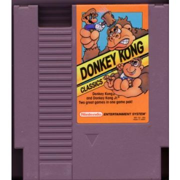 Donkey Kong Classics-Kale Cassette (NES) Gebruikt
