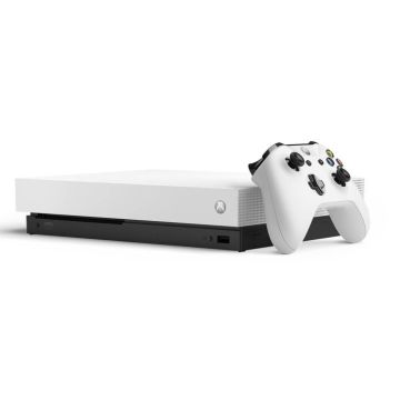 Xbox One X 1TB-Wit/Zwart (Xbox One) Gebruikt