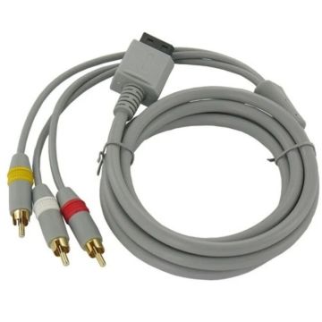 Merkloos Wii 3x RCA Composiet AV Kabel-1.8M (Wii) Nieuw