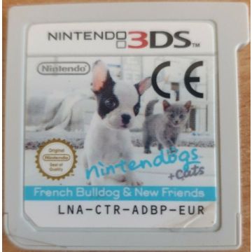 Nintendogs + Cats French Bulldog-Kale Cassette (3DS) Gebruikt