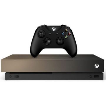 Microsoft Xbox One X 1TB Special Edition-Gold Rush Incl. Zwarte Controller (Xbox One) Gebruikt