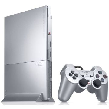 Sony PlayStation 2 Slimline-Zilver SCPH-90004 (PlayStation 2) Gebruikt