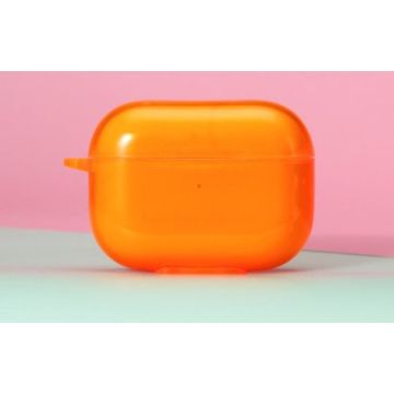 Merkloos Airpod Pro Charging Case Cover Transparant-Oranje (Phones) Nieuw