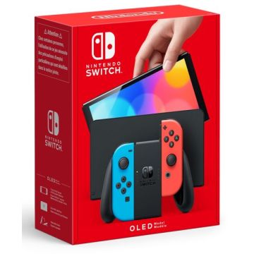 Nintendo Switch Console OLED Model-Neon Blauw / Rood Joy-Con (Switch) Gebruikt
