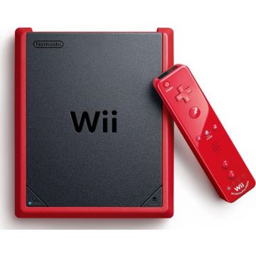 Nintendo Wii Mini Rood-Incl. Merkloos Nunchuk (Wii) Gebruikt