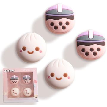 Akitomo Switch Food Theme Thumb Grip Set-Boba & Dumplings (Switch) Nieuw