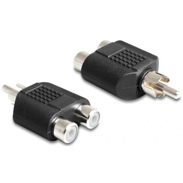 Merkloos 2x RCA Female Naar 1x RCA Male Adapter-Standaard (Diversen) Gebruikt
