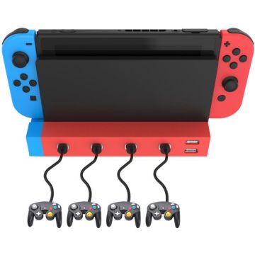 JYS 4-Port GameCube Controller Hub for Switch-Standaard (Switch) Nieuw