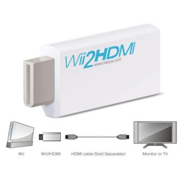 Merkloos Wii 2 HDMI Converter-Wit (Wii) Nieuw