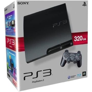 Sony PlayStation 3 Slim 320GB-Zwart Boxed Alt. Inlay (PlayStation 3) Gebruikt