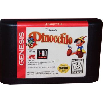 Disney's Pinocchio-Kale Cassette Amerikaans (Sega Mega Drive) Gebruikt