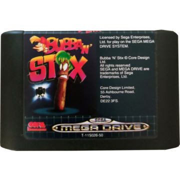 Bubba 'n' Stix-Kale Cassette (Sega Mega Drive) Gebruikt
