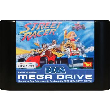 Street Racer-Kale Cassette (Sega Mega Drive) Gebruikt