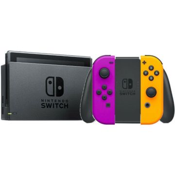 Nintendo Switch Console 2019 Upgrade-Paars en Oranje Joy-Con (Switch) Gebruikt