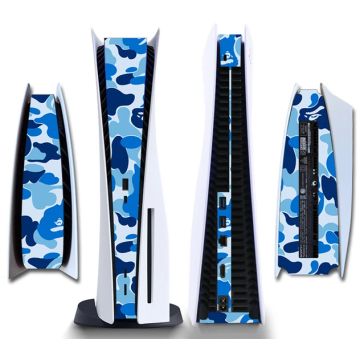 Merkloos PlayStation 5 Console Sticker-Camo Blauw (Diversen) Nieuw