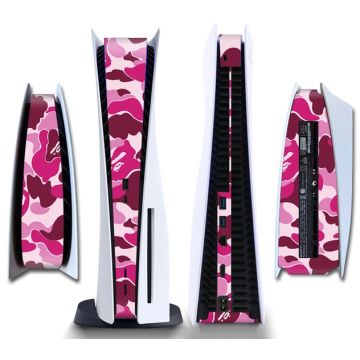 Merkloos PlayStation 5 Console Sticker-Camo Roze (Diversen) Nieuw