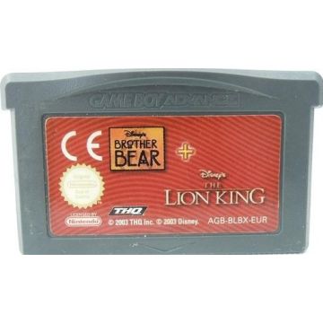 2 Games In 1 Disney's Brother Bear + Disney's The Lion King-Kale Cassette (GBA) Gebruikt