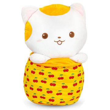 Play by Play Sitting Cat in Bubble Tea Pluche 60CM-Geel (Diversen) Nieuw