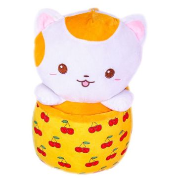 Play by Play Sitting Cat in Bubble Tea Pluche 38CM-Geel (Diversen) Nieuw