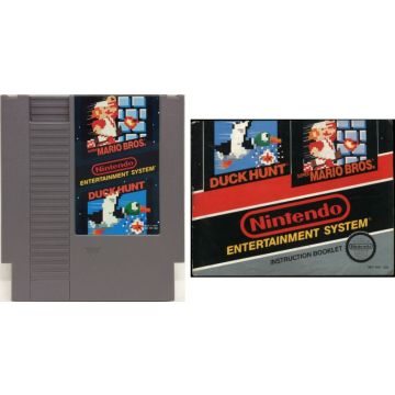 Super Mario Bros. + Duck Hunt-Kale Cassette Incl. Handleiding (NES) Gebruikt