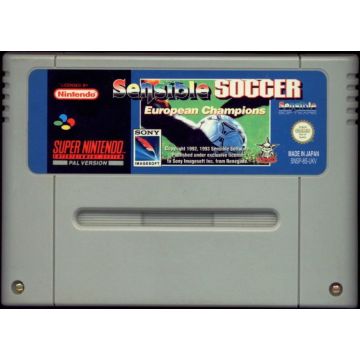 Sensible Soccer European Champions-Kale Cassette (SNES) Gebruikt