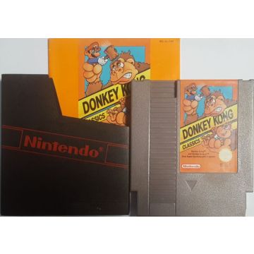 Donkey Kong Classics-Kale Cassette Incl. Handleiding en Sleeve Duits (NES) Gebruikt