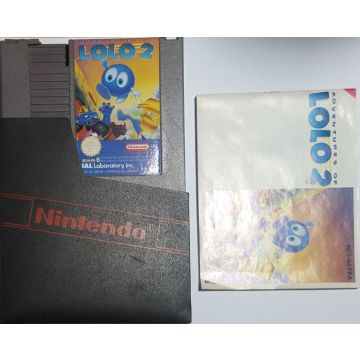 The Adventures Of Lolo 2-Kale Cassette Incl. Handleiding en Sleeve (NES) Gebruikt