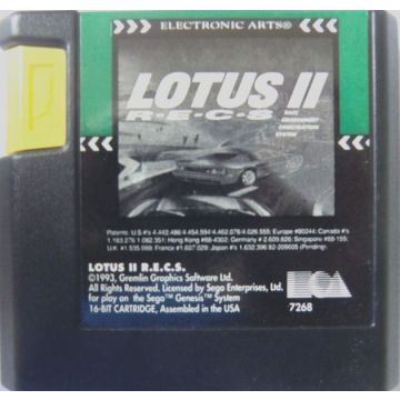 Lotus II R.E.C.S-Kale Cassette (Sega Mega Drive) Gebruikt