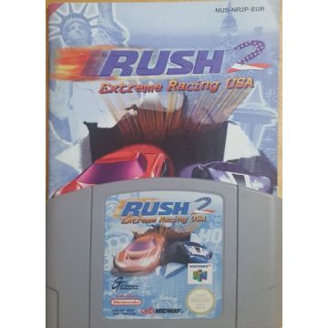 Rush 2 Extreme Racing Usa-Kale Cassette Incl. Handleiding (N64) Gebruikt