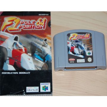 F1 Pole Position 64-Kale Cassette Incl. Handleiding (N64) Gebruikt